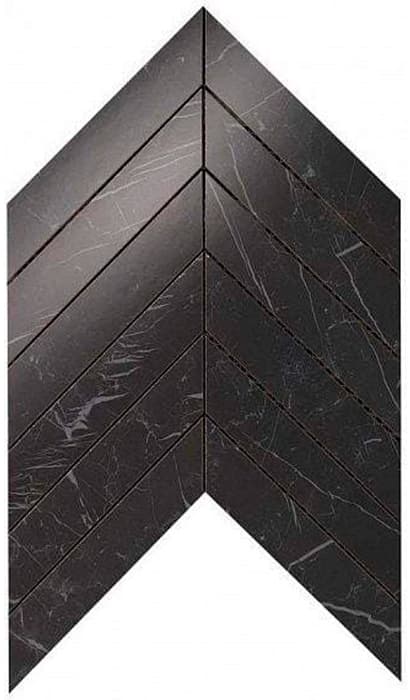 Marvel Stone Nero Marquina Chevron Wall 25x30.5